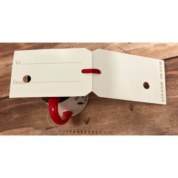 NWT 2008 HALLMARK KEEPSAKE ORNAMENT QBG8801 HAZARDOUS BEFORE COFFEE GLITTER MUG - Picture 5 of 6